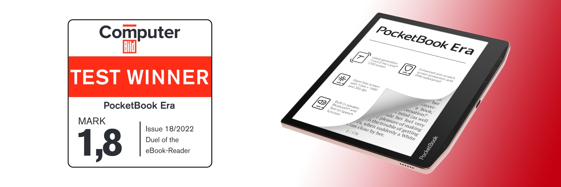 PocketBook Era este câștigătorul unei testări importante în materie de e-readere realizate de Computer Bild