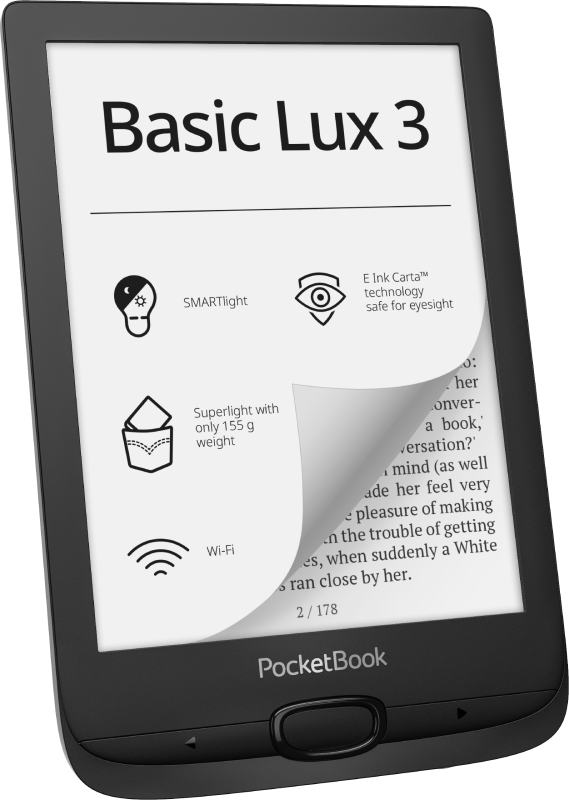 Intreaga biblioteca este sincronizata instantaneu pe e-reader si smartphone sau laptop, datorita serviciului PocketBook Cloud si aplicatiei PocketBook Reader.